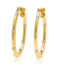 A Pair of 18 Karat Yellow Gold and Diamond Parisienne Earrings Roberto Coin