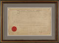 Ulysses S Grant signed land grant for Charles Kirk