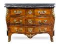 A Regence Gilt Bronze Mounted Kingwood Commode