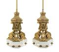 A Pair of Louis XVI Style Gilt Bronze and Marble Candelabra Bases
