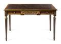 A Louis XVI Style Gilt Bronze Mounted Mahogany Bureau Plat