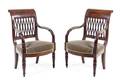 A Pair of Louis Philippe Mahogany Armchairs