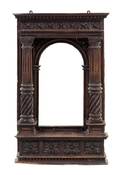 A Continental Walnut Hanging Altar Niche
