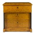 A Biedermeier Parcel Ebonized Chest of Drawers