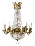 A Continental Gilt Bronze EightLight Chandelier