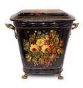 An English Victorian Painted Coal Scuttle