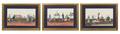 A Group of Three Chinese Export Pith Paintings