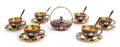 A Russian SilverGilt and Enamel Tea Service