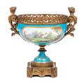 A Sevres Style Gilt Metal Mounted Center Bowl
