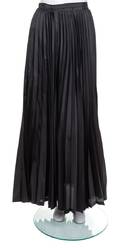 A Yohji Yamamoto Black Pleated Wrap Skirt