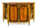 A Regency Style Painted Mahogany and Simulated Rosewood Console Cabinet