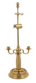A Chapman Brass ThreeLight Candelabrum