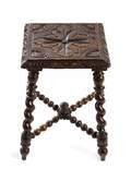 A Baroque Style Oak Stool