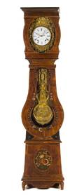A French Painted Tall Case Clock