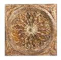 A Large Painted Pressed Metal Ceiling Medallion