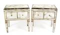 A Pair of Italian Style Mirrored Bedside Cabinets