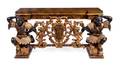 A Venetian Style Painted Figural Console Table