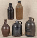 Three stoneware bottles