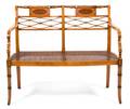 A Regency Style Satinwood Inlaid Settee