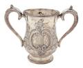 An American Silver Repousse Loving Cup