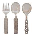 Three Norwegian 830 Silver Flatware Servers