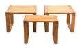 Three Modern Bleached Oak End Tables