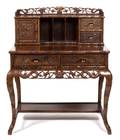 A Chinese Carved Elmwood Writing Desk