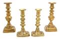 Two Pairs of Gilt Metal Candlesticks
