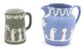 A Wedgwood Jasperware Pitcher and Creamer