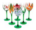 Thirty Eight HandPainted Pieces of Stemware