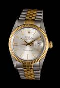 A Stainless Steel and 18 Karat Yellow Gold Datejust Ref 16013 Wristwatch Rolex Circa 1985