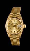 An 18 Karat Yellow Gold Ref 69178 Oyster Perpetual Datejust Wristwatch Rolex Circa 1984