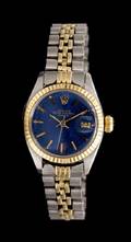 A Stainless Steel and Yellow Gold Ref 6917 Oyster Perpetual Datejust Wristwatch Rolex Circa 1976