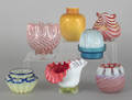 Collection of art glass to include nailsea