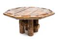 A Rustic Log Poker Table