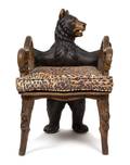 A Contemporary Black Forest Style Arm Chair Newel Galleries Inc