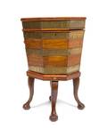 An English Oak Octagonal Shaped Wine Cooler