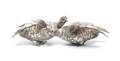 A Pair of Italian Silver Figural Birds Nava  Nancini