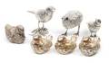 Seven Assorted Silver and Silver Plated Bird Figurines