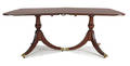 George III style threesection mahogany banquet table