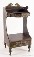 Elaborate New England painted Sheraton washstand ca 1825