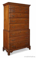 New England Chippendale maple chest on chest ca 1780