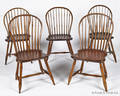 Assembled set of nine bowback Windsor dining chairs