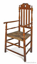 New England banisterback armchair