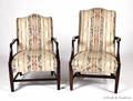 Two Federal style mahogany lolling chairs