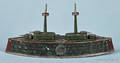Walbert Mfg Co tin  sinking  battleship