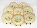 SET OF EIGHT ROYAL DOULTON FOWL DINNER PLATES