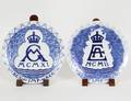 TWO ROYAL COPENHAGEN CORONATION PLATES