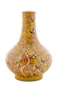 Chinese Guangxu Bottle Vase Flowers  Birds