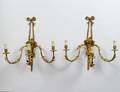 PAIR OF LOUIS XVI STYLE GILT BRONZE WALL LIGHTS